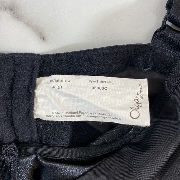 Olga Bra Womens 40DD‎ Black Cushioned Comfort Underwire Full Coverage - Picture 6 of 7